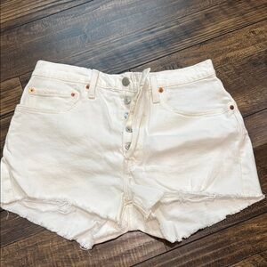 Levi’s Women's White Denim Shorts
